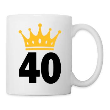 40 couronnes 40 ans 40 ans - Mug blanc - blanc - Droite