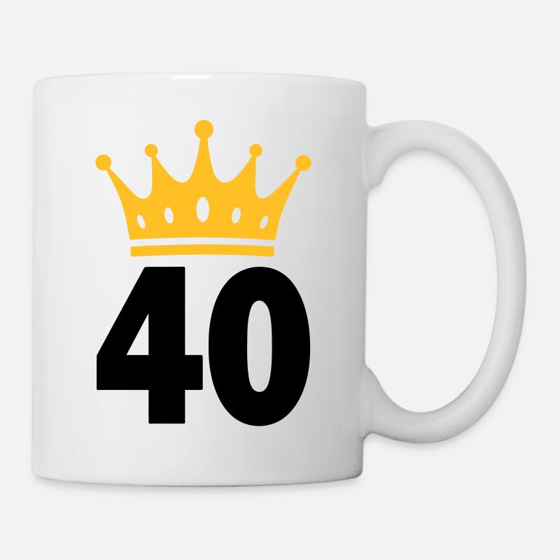 40 couronnes 40 ans 40 ans - Mug blanc - blanc