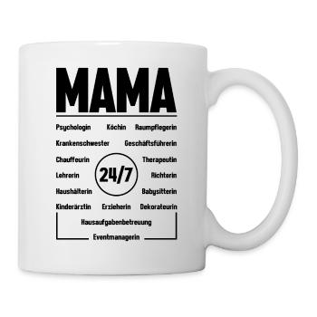 Die Jobs einer Mama - Tasse - Weiß - Rechts