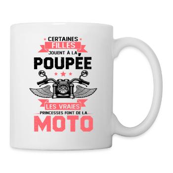 Princesses Font De La Moto Cadeau Humour - Mug blanc - blanc - Droite