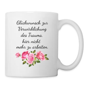 Lustiger Spruch Job Kollegen Arbeit Abschied Idee - Tasse - Weiß - Rechts