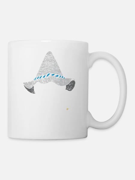 Servus Bayern Bayrisch Totenkopf - Tasse - Weiß