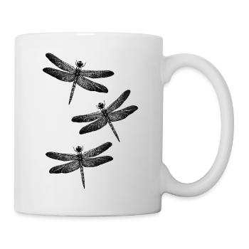 Libellen Trio Insekten Natur - Tasse - Weiß - Rechts