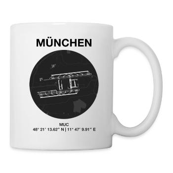 München Flughafen MUC (dark) - Tasse - Weiß - Rechts
