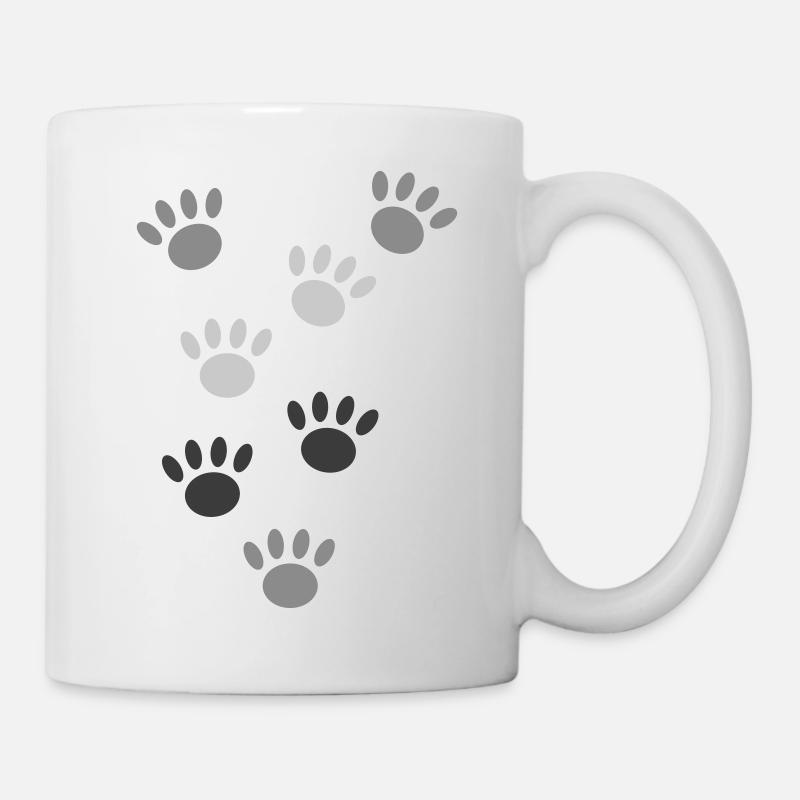 Hundepfoten - Tasse - Weiß