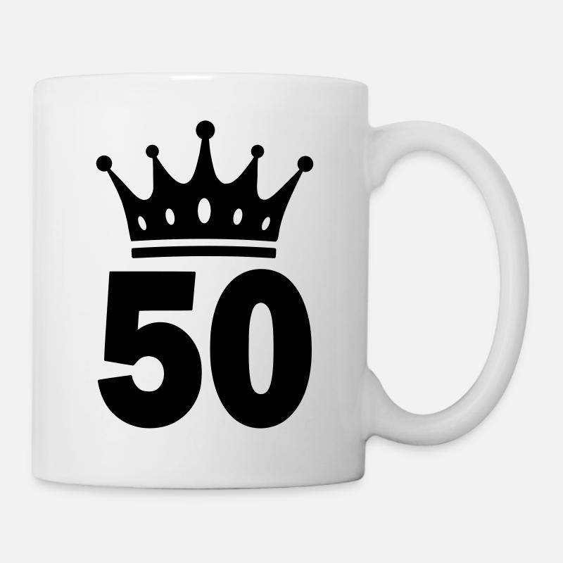 50 couronnes 50 ans 50 ans - Mug blanc - blanc