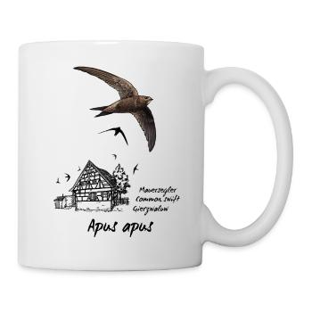 Swift avec maison à colombages - Mug blanc - blanc - Droite