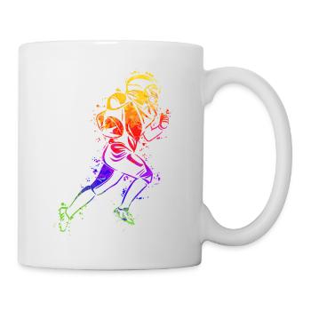 American Football Footballer Colorful - Mug - white - Right