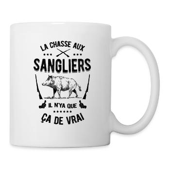 LA CHASSE AUX SANGLIERS - Mug blanc - blanc - Droite