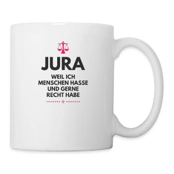 Law Jura Student Uni Gericht Anwalt - Tasse - Weiß - Rechts