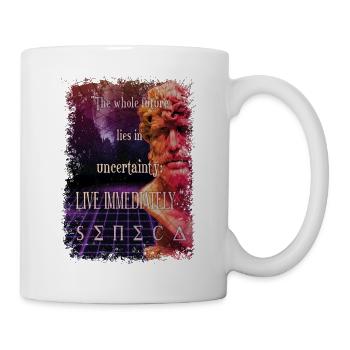 Stoic Seneca Future Quote Live Immediately - Mug - white - Right