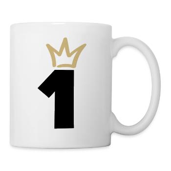 NUMMER EINS 1 Champion Krone - Tasse - Weiß - Rechts
