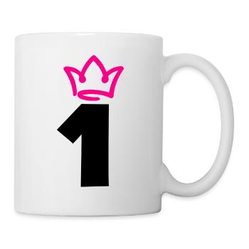 NUMMER EINS 1 Krone - Tasse - Weiß - Rechts