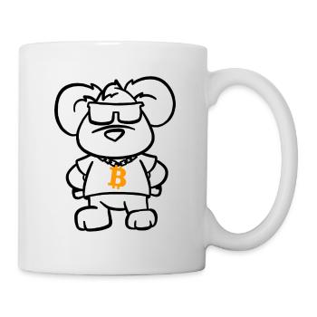 Bitcoin Blockchain Maus - Tasse - Weiß - Rechts