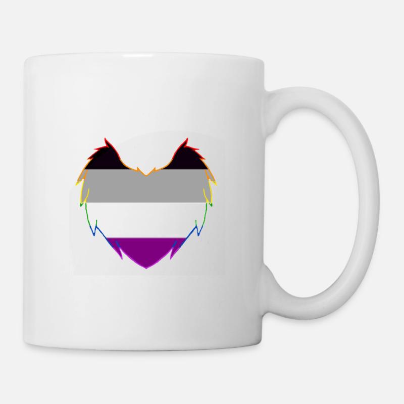 Asexual heart - Mug - white