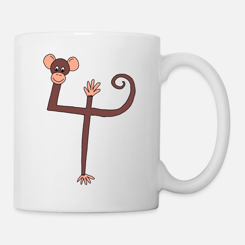 Äffchen 4 - Tasse - Weiß