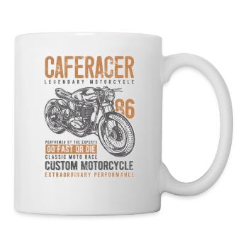 RIDER RACER BIKES CAFERACER MOTARD MOTO - Mug blanc - blanc - Droite