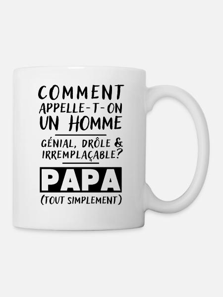 Père irremplaçable - Cadeau pour papa - Mug blanc - blanc
