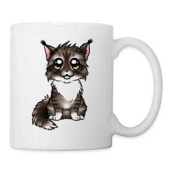 Maine Coon - Brown Blanc - Mug blanc - blanc - Droite