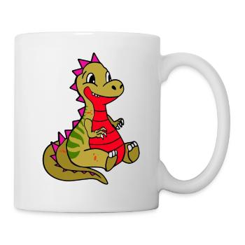Dinosaurier Kinder Design - Tasse - Weiß - Rechts
