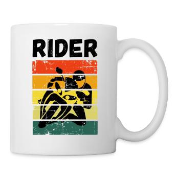 RIDER Moto Motorcyclist - Mug - white - Right