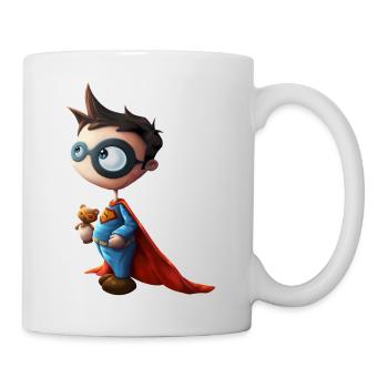 Superheld - Tasse - Weiß - Rechts