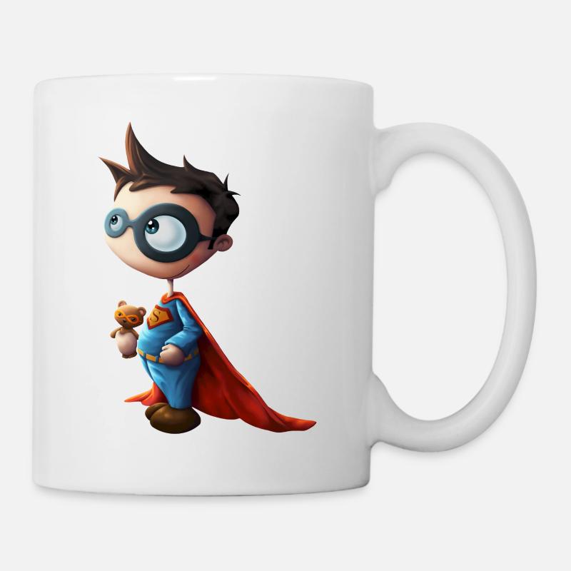 Superheld - Tasse - Weiß