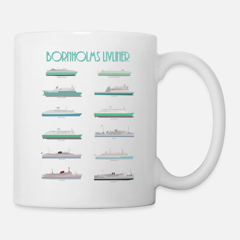 Ferries de bornholm - Mug blanc - blanc