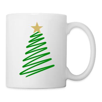 Christbaum Weihnachten Tanne - Tasse - Weiß - Rechts