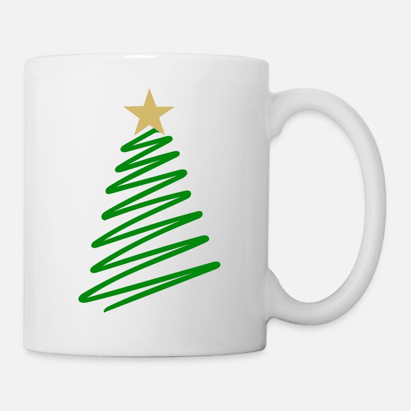 Christbaum Weihnachten Tanne - Tasse - Weiß