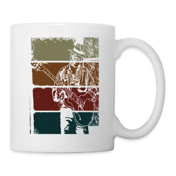 Guitariste de Blues Vintage - Mug blanc - blanc - Droite