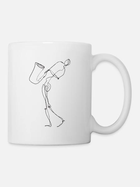 Saxophoniste - Mug blanc - blanc