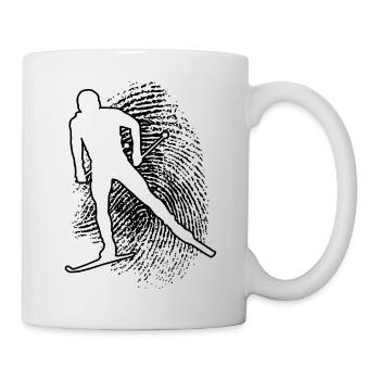 Patinage de fond classique de cross-country féminin masculin - Mug blanc - blanc - Droite