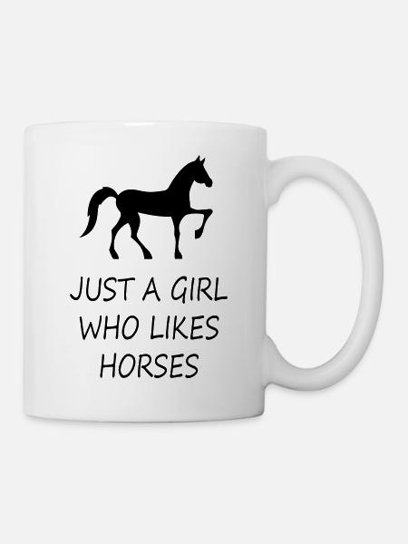 JUST A GIRL WHO LIKES HORSES - Mug - white