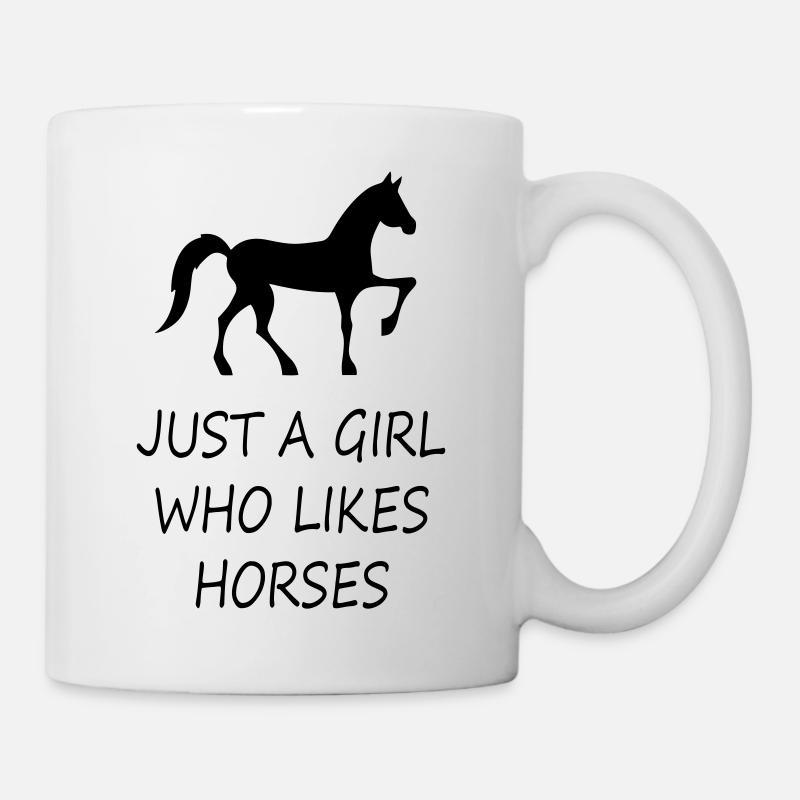 JUSTE UNE FILLE QUI AIME LES CHEVAUX - Mug blanc - blanc