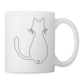 katze - Tasse - Weiß - Rechts