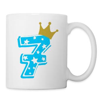 7 Krone 7. Geburtstag 7 Jahre - Tasse - Weiß - Rechts
