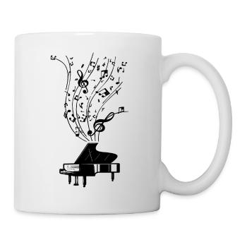 Piano Instrument Pianiste Musique - Mug blanc - blanc - Droite