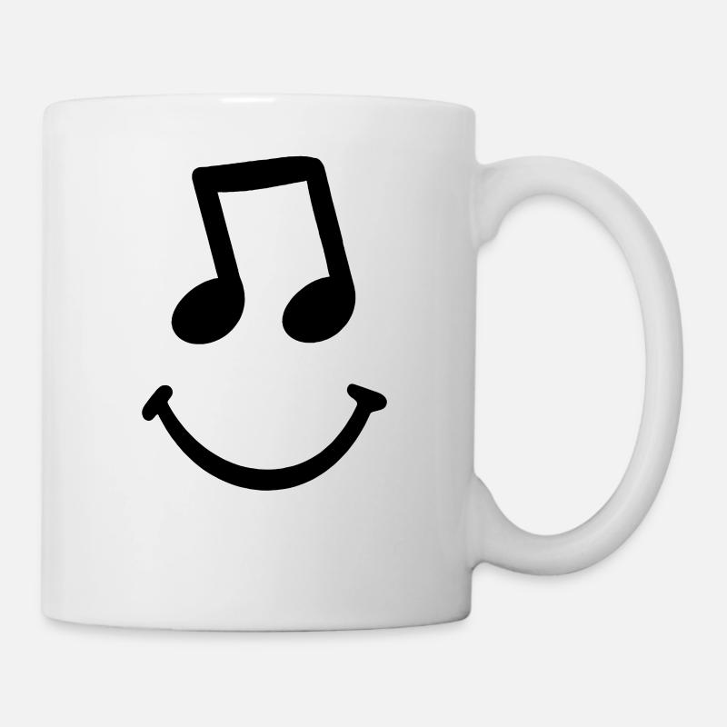 Notes de musique Smiley Music Happy - Mug blanc - blanc