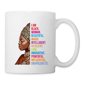 JE SUIS UNE FEMME NOIRE AFRO-AMÉRICAINE - Mug blanc - blanc - Droite