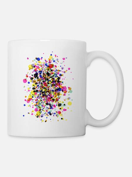 Konfetti super bunt - Tasse - Weiß
