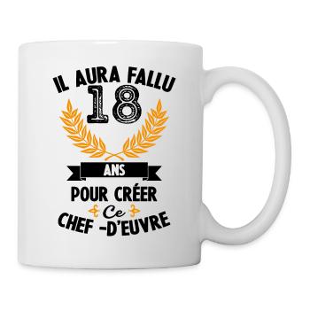 18 ans anniversaire 18 anniversaire cadeau 18 ans - Mug blanc - blanc - Droite