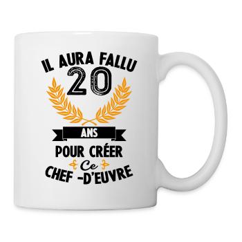20 ans anniversaire 20 anniversaire cadeau 20 ans - Mug blanc - blanc - Droite