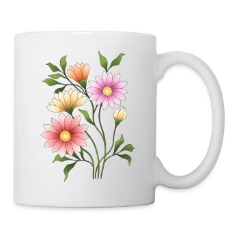 Fleur - Mug blanc - blanc - Droite
