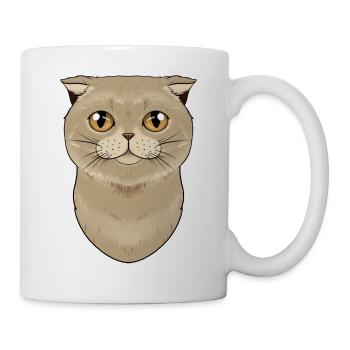 Cat Lover I Cat Face I Scottish Fold Cat - Tasse - Weiß - Rechts