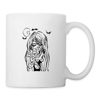 Filles effrayantes vampire - Mug blanc - blanc - Droite