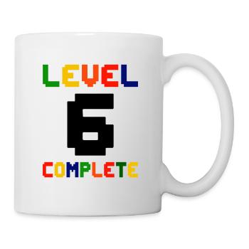 Level 6 Complete Gamer 6. Geburtstag - Tasse - Weiß - Rechts