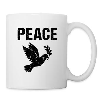Peace Friedenstaube - Tasse - Weiß - Rechts