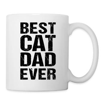 Meilleur chat papa jamais propriétaire de chat - Mug blanc - blanc - Droite