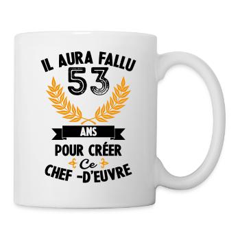 53 ans anniversaire 53 anniversaire cadeau 53 ans - Mug blanc - blanc - Droite